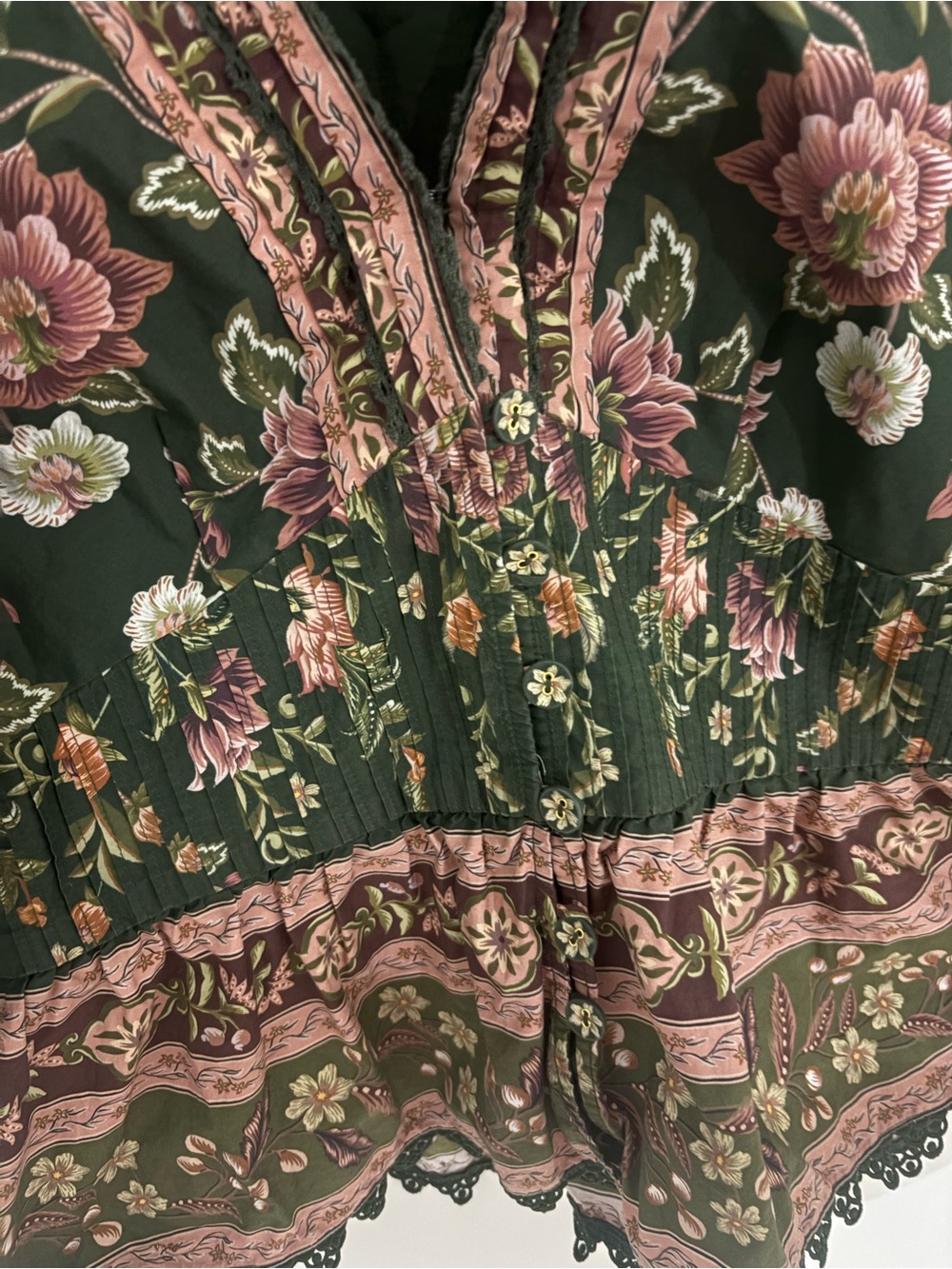 Farm Rio flowering Garden cotton blouse - Picture 3 of 4